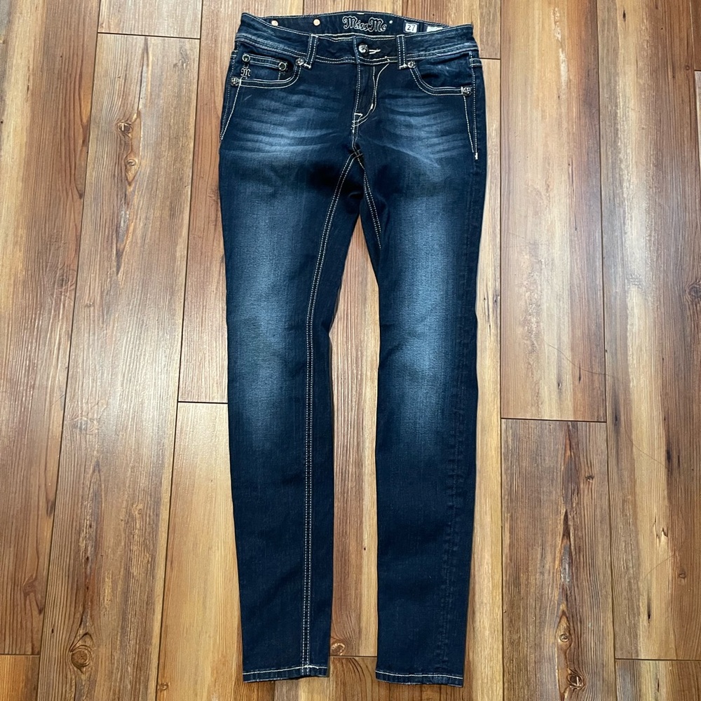 Miss Me dark denim skinny jeans